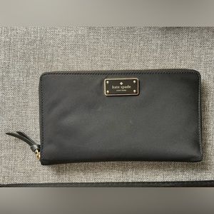 Kate Spade Kaden Black Nylon Travel Wallet